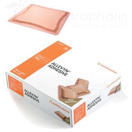 ALLEVYN ADHESIVE, dressing hydrocellular to sticky edges, sterile, highly absorbent. 12.5 cm x 22.5 cm (ref. 66000744) - bt 10