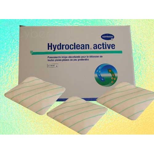HYDROCLEAN ACTIVE irrigoabsorbant hydrogel dressing, ready to use. 7.5 cm x 7.5 cm (ref. 609470) - bt 10