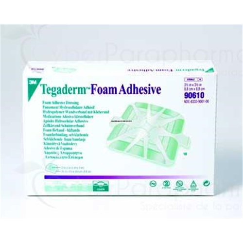 Tegaderm FOAM ADHESIVE, dressing hydrocellular to sticky edges, sterile, highly absorbent. oval, 10 cm x 11 cm (ref. 90611) - bt 10