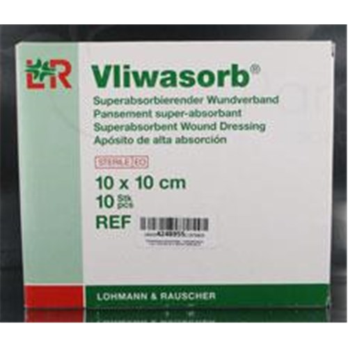 VLIWASORB, hydrocellular superabsorbent dressing, sterile. 10 cm x 10 cm (ref. 24501) - bt 10