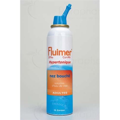 FLUIMER HYPERTONIC CU + MN ADULT hypertonic nasal solution of seawater - 125 fl oz