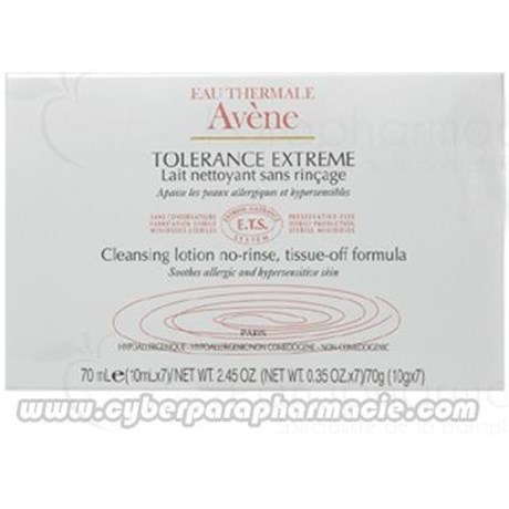 Avene TOLERANCE EXTREME Cleansing lotion no-rinse tissue-off for