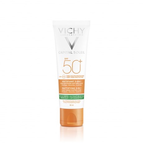 MATTIFYING SUN CREAM 3 IN 1 GREEN CLAY SPF50 + 50ML CAPITAL SOLEIL VICHY