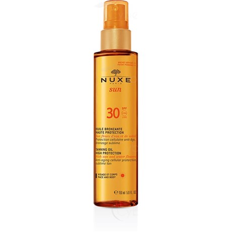 SUN Huile Bronzante Visage et Corps SPF 30 NUXE Sun 150 ml