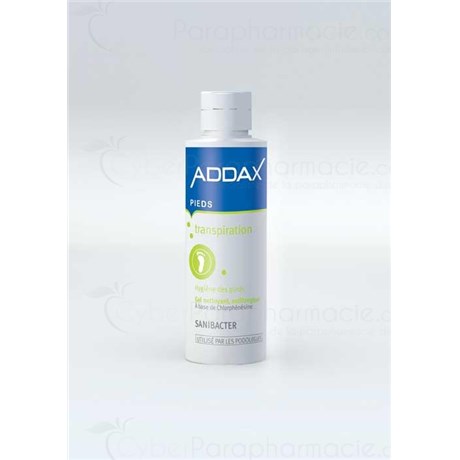 ADDAX FEET SWEAT SANIBACTER CLEANSING GEL Gel cleanser podiatric antifungal based chlorphenesin. - Fl 125 ml