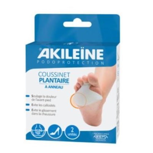 AKILEÏNE PODOPROTECTION CUSHION FOOT, plantar cushion protection with retaining ring - pair