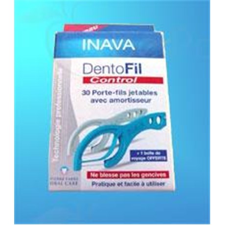 INAVA DENTOFIL CONTROL, Porte-fil avec fil dentaire ciré et amortisseur - bt 30