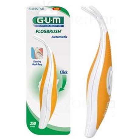 GUM FLOSBRUSH AUTOMATIC, slightly waxed dental floss, with handle ATM - unit