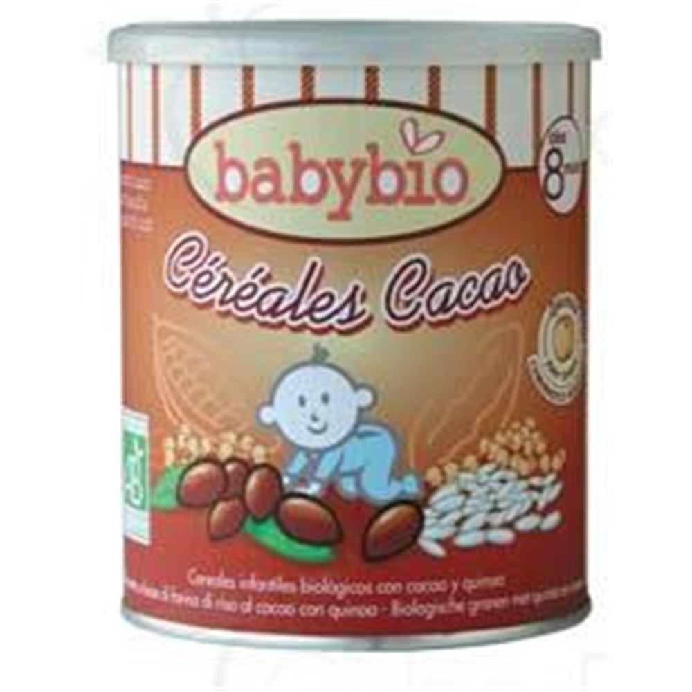 BABYBIO CEREAL COCOA, infant cereal instant cocoa, 2nd infant age