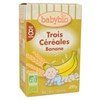 BABYBIO THREE GRAIN BANANA, infant cereal instant banana, the second infant age. - Bt 250 g