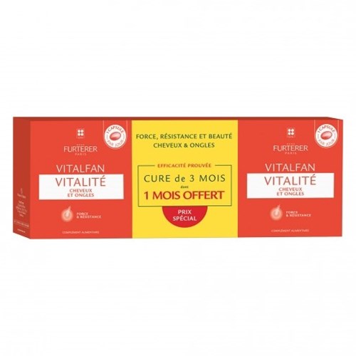 VITALFAN VITALITÉ Hair and nails LOT of 3 boxes 30 capsules