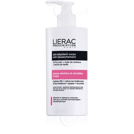 LIÉRAC ANTIDESSÈCHEMENT LAIT CORPOREL, Lait corporel antidessèchement, hydratation longue durée. - fl 400 ml