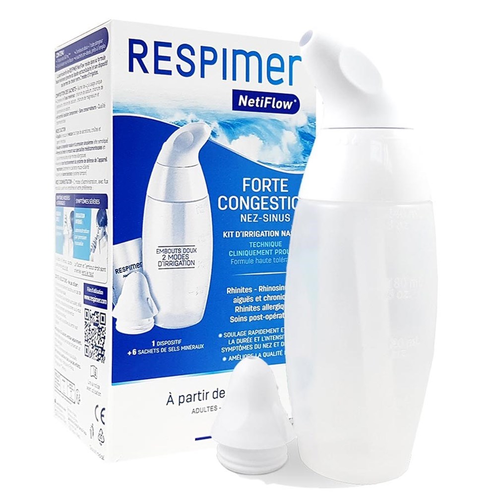 Respimer Netiflow Kit Dirrigation Nasale 6 Sachets 0544