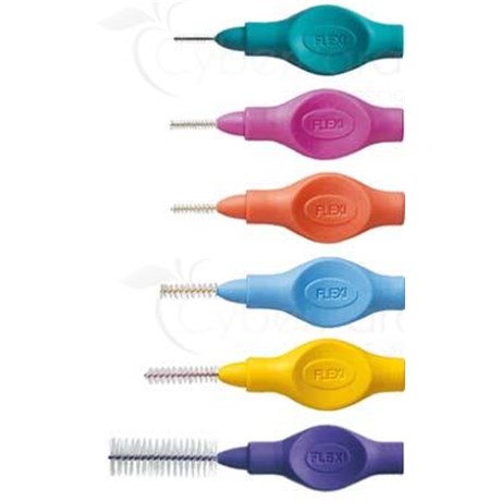 FLEXI Tandex, Brush interdental cylindrical flexible short handle. blue (ref. 819074F) - bt 6