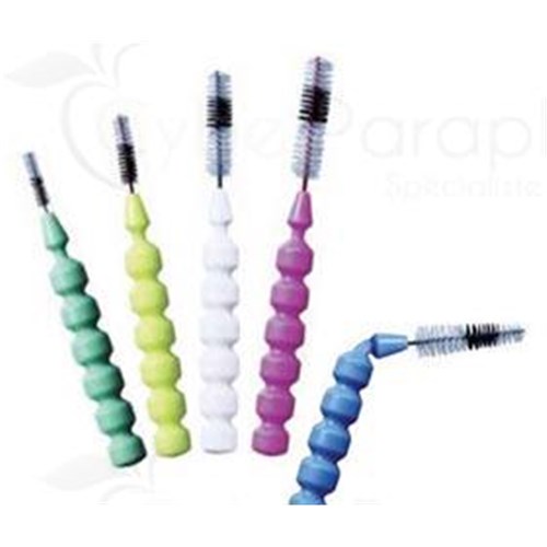 INTERPROX, Interdental Brush with cap, flexible short handle. cylindrical - blister 6