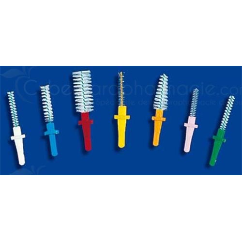 PAPILLI, clipped - Interdental Brush handle for Papilli Pic-Brush. blue - pack 10