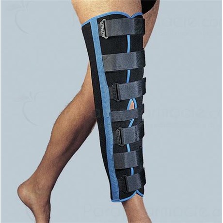 GIBORTHO KNEE BRACE, Knee brace Standard preformed for immobilization in extension. black, size 6, very strong adult - unit