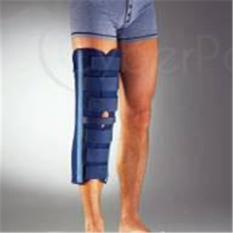 LIGAFLEX IMMO, universal splint immobilization knee knee extension. navy blue and sky blue, size 1 - unit