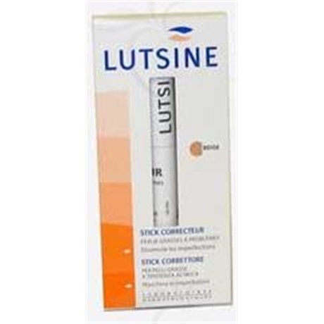 LUTSINE PEAUX ACNÉIQUES OU GRASSES, Stick correcteur traitant, teinté beige. beige - stick étui 2 ml