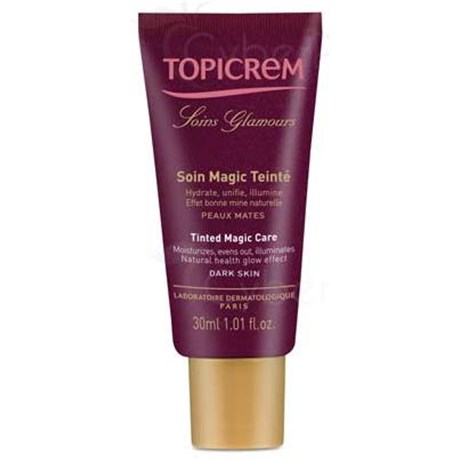 TOPICREM SOINS GLAMOURS SOIN MAGIC TEINTÉ, Soin teinté à l'extrait de fleur de tiaré, peaux mates. - tube 30 ml