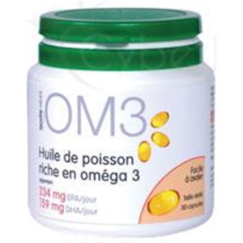 OM3 FISH OIL RICH IN OMEGA 3 Capsule dietary supplement rich in omega 3 -. Pillbox 120