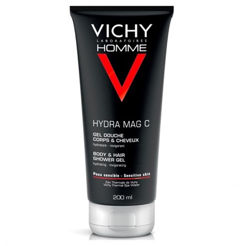 HYDRA MAG-C ENERGIZING MOISTURIZING HAIR & BODY SHOWER GEL 200ML MEN VICHY