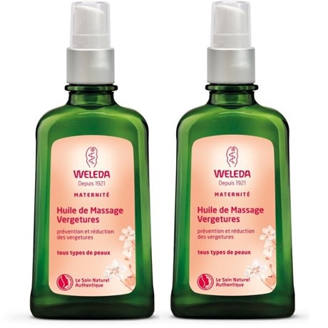 HUILE DE MASSAGE VERGETURES 2X100ML MATERNITE WELEDA