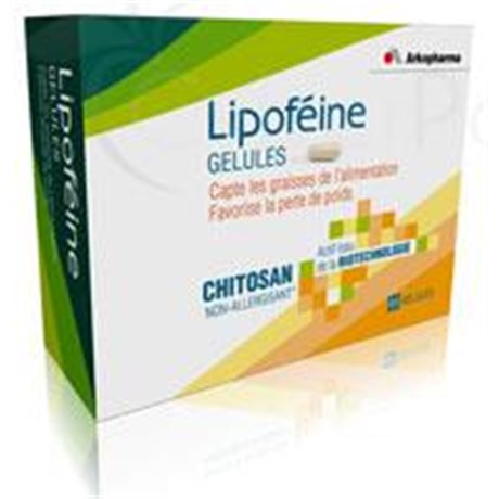 LIPOFÉINE, Gélule, complément alimentaire minceur à base de chitosan. - bt 60