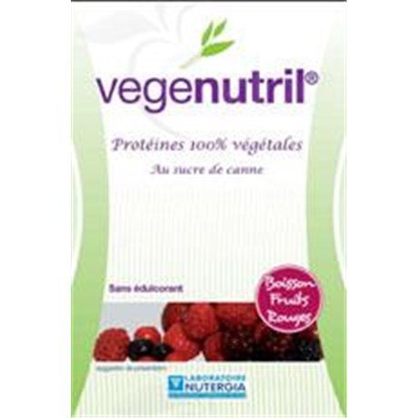 VEGENUTRIL BOISSON FRUITS ROUGES, Poudre, aliment de régime diététique hyperprotidique, boisson fruits rouges. - pot 300 g