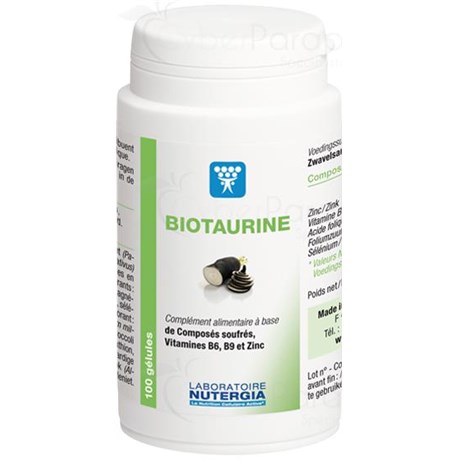 BIOTAURINE, Gélule, complément alimentaire riche en soufre. - bt 100