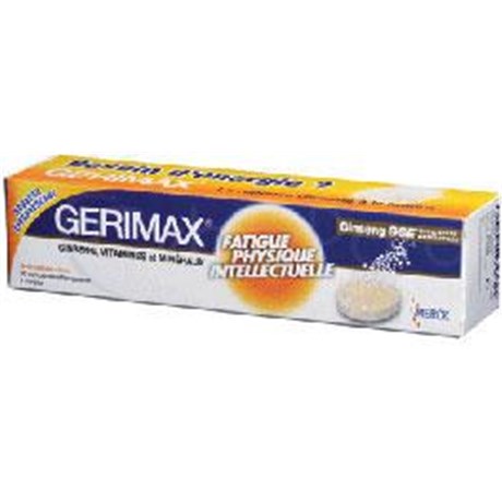GÉRIMAX ADULTE EFFERVESCENT, Comprimé effervescent, complément alimentaire tonique. - bt 20