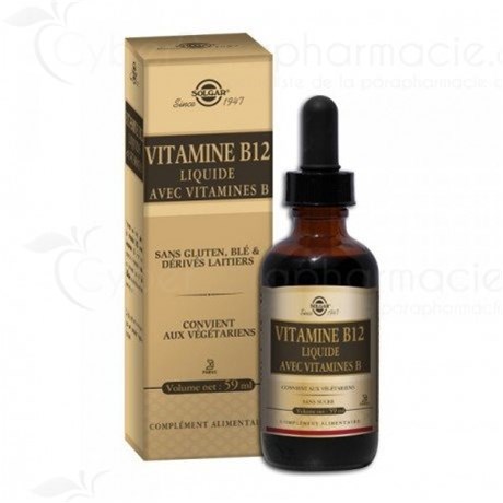 VITAMINE B12 Liquide avec Vitamines groupe B, flacon 59ml