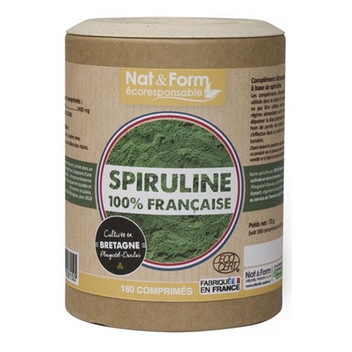 French Organic spirulina 180 tablets