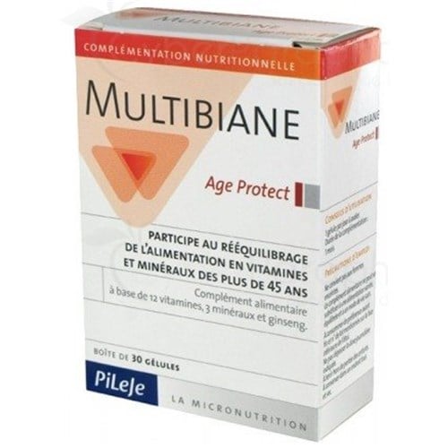 MULTIBIANE AGE PROTECT Capsule dietary supplement containing 12 vitamins, minerals and ginseng 3 - pot 30