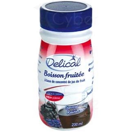 DELICAL BOISSON FRUITÉE, Aliment diététique destiné à des fins médicales spéciales, raisin. - 200 ml x 4