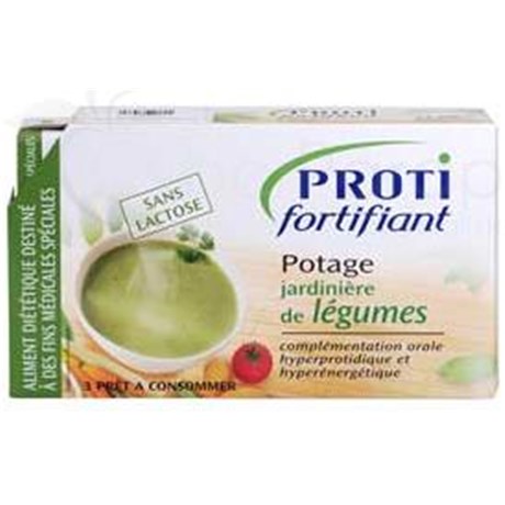 PROTIFORTIFIANT POTAGE HP/HC SANS LACTOSE, Aliment diététique destiné à des fins médicales spéciales, jardinière légumes. - 3 x 250 ml