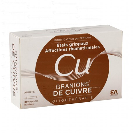 GRANIONS CUIVRE 30 ampoules