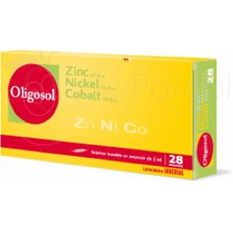 OLIGOSOL ZINC NICKEL COBALT 28 ampoules