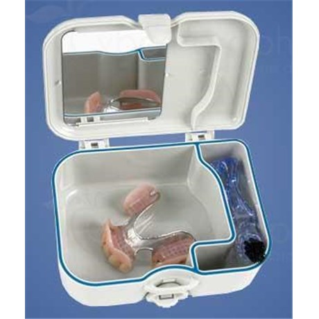 Miradent Protho BOX, storage box with rigid denture toothbrush - unit