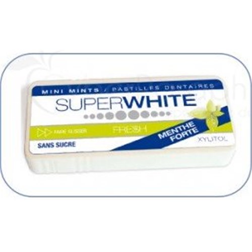 SUPERWHITE FRESH MINTS MINI, Mini refreshing pellet strong mint. - Case 50