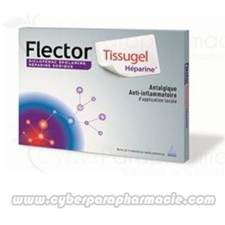 FLECTOR TISSUGEL HEPARINE 3 x Emplâtres médicamenteux