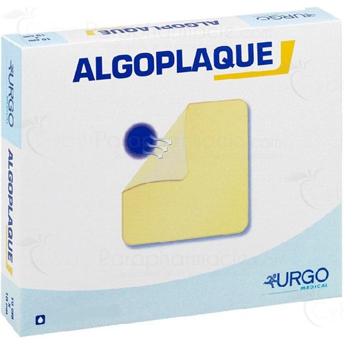 ALGOPLAQUE 20x20cm, Pansement souple hydrocolloïde, stérile, à usage unique, transparent 10