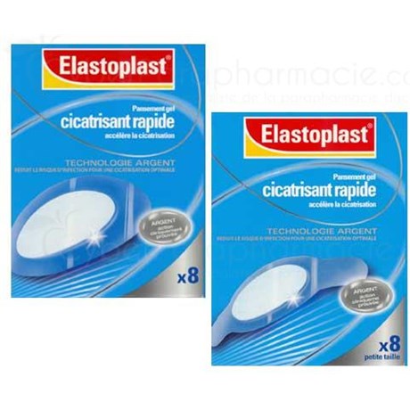 ELASTOPLAST GEL CICATRISANT RAPIDE, Pansement adhésif à base de gel de polyuréthane et d'argent. 2,8 cm x 6,8 cm (ref. 47669-0500) - bt 8