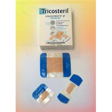 TRICOSTERIL PROTECT'PLUS, Pansement adhésif prédécoupé avec support en polyuréthane, transparent - bt 14