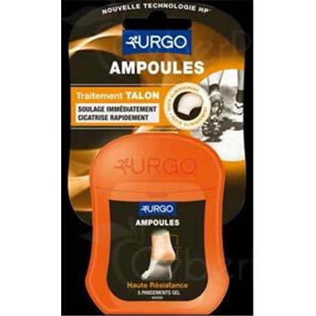 URGO TRAITEMENT AMPOULES, Pansement hydrocolloïde seconde peau, haute résistance, spécial talon - bt 5