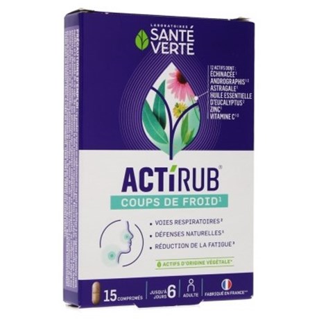 ACTIRUB 15 Comprimés Santé Verte