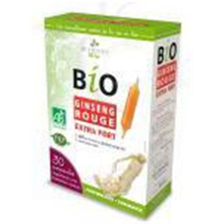 BIO GINSENG ROUGE EXTRA FORT, Ampoule, complément alimentaire revitalisant et stimulant. - bt 30