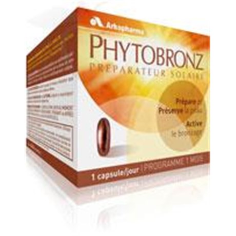 PHYTOBRONZ Capsule solaire, complément alimentaire préparateur de bronzage. - bt 30