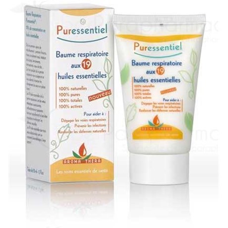 PURESSENTIEL BAUME RESPIRATOIRE, Baume respiratoire aux 19 huiles essentielles. - tube 50 ml