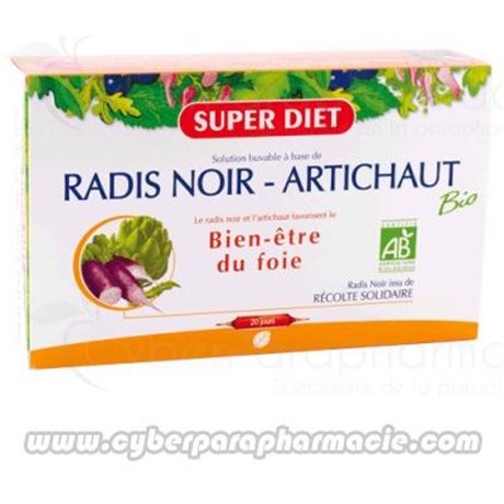 RADIS NOIR ARTICHAUT Bien être du foie 20 ampoules
